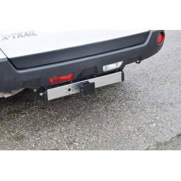 NXT-07-991124.00 PT GROUP Фаркоп с нержавеющей накладкой на Nissan X-Trail T31 2007-2014 без подрезки бампера. Тип шара: E (легкосъемный шар под квадрат). Нагрузки: 220