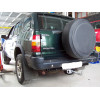 O015A GALIA Полностью оцинкованный фаркоп на Opel Frontera 1991-1998. Особенности: запасное колесо на задней двери. Тип шара: A. Установка без снятия и выреза бампера. Нагрузки: 2800/75 кг, масса фаркопа 21 кг