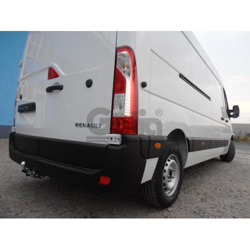 O060C GALIA Полностью оцинкованный фаркоп на Renault Master 2010-, Opel Movano B 2010-2021, Nissan NV400 2011-2021, Nissan Interstar 2022- фургон без ступеньки, передний привод, кроме двухскатных авто. Тип шара: C (горизонтальный съемный). Установка без с