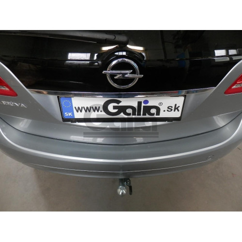 O064A GALIA Полностью оцинкованный фаркоп на Opel Meriva 2010-2017. Подрозетник убирается за бампер. Тип шара: A. Без выреза бампера. Нагрузки: 1500/75 кг, масса фаркопа 15,72 кг