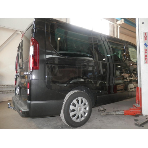 O066C GALIA Полностью оцинкованный фаркоп на Renault Trafic 2014-, Opel Vivaro 2014-2018, FIAT Talento 2016-2020, Nissan NV300 L1,L2 2016-. Тип шара: C (горизонтальный съемный). Установка без снятия и выреза бампера. Нагрузки: 2500/120 кг, масса фаркопа 2