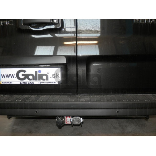 O066C GALIA Полностью оцинкованный фаркоп на Renault Trafic 2014-, Opel Vivaro 2014-2018, FIAT Talento 2016-2020, Nissan NV300 L1,L2 2016-. Тип шара: C (горизонтальный съемный). Установка без снятия и выреза бампера. Нагрузки: 2500/120 кг, масса фаркопа 2