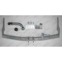 P003A GALIA Полностью оцинкованный фаркоп на Peugeot 206 хетчбек 3/5 дверей, купе, кабриолет 1998-2003. Подрозетник убирается за бампер. Тип шара: A. Подрезк