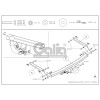 P037C GALIA Полностью оцинкованный фаркоп на Peugeot 206 универсал 2002-2010. Тип шара: C (горизонтальный съемный). Установка без снятия и выреза бампера. Нагрузки: 1100/50 кг, масса фаркопа 18,36 кг