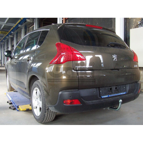 P040A GALIA Полностью оцинкованный фаркоп на Peugeot 3008 2009-2016, кроме Hybrid. Подрозетник убирается за бампер. Тип шара: A. Установка без снятия и выреза бампера. Нагрузки: 1600/70 кг, масса фаркопа 15,22 кг
