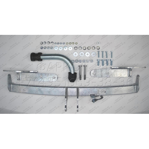 P040A GALIA Полностью оцинкованный фаркоп на Peugeot 3008 2009-2016, кроме Hybrid. Подрозетник убирается за бампер. Тип шара: A. Установка без снятия и выреза бампера. Нагрузки: 1600/70 кг, масса фаркопа 15,22 кг