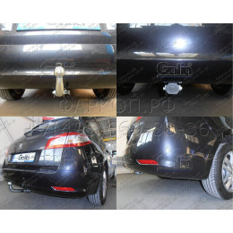 P044A GALIA Полностью оцинкованный фаркоп на Peugeot 508 универсал 2011-2019. Подрозетник убирается за бампер. Тип шара: A. Невидимый вырез бампера. Нагруз