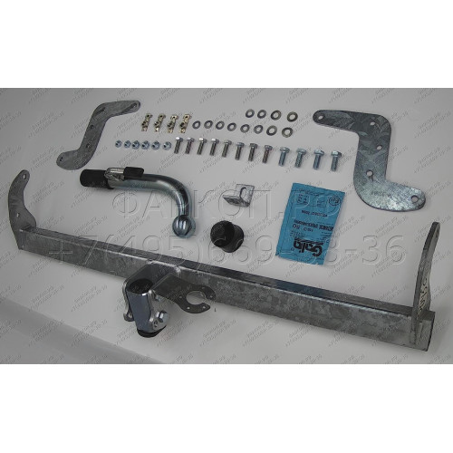 P045C GALIA Полностью оцинкованный фаркоп на Peugeot 2008 2013-2019. Тип шара: C (горизонтальный съемный). Установка без снятия и выреза бампера. Нагрузки: 1400/60 кг, масса фаркопа 17,36 кг