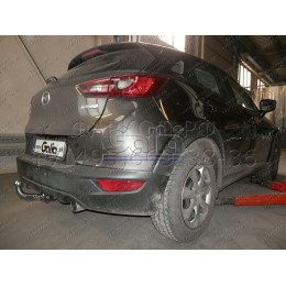 M137A GALIA Полностью оцинкованный фаркоп на Mazda CX-3 2015-. Подрозетник убирается за бампер. Тип шара: A. Невидимый вырез бампера. Нагрузки: 1800/80 кг, ма