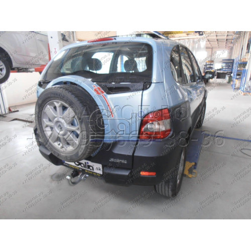 R046C GALIA Полностью оцинкованный фаркоп на Renault Scenic RX4 1999-2007. Тип шара: C (горизонтальный съемный). Установка без снятия и выреза бампера. Нагрузки: 1350/65 кг, масса фаркопа 18,85 кг