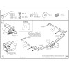 R074C GALIA Полностью оцинкованный фаркоп на Renault Megane II 2003-2008 (classic) седан/универсал, Megane III универсал 2008-2016. Подрозетник убирается за бампер. Тип шара: C (горизонтальный съемный). Установка без выреза бампера. Нагрузки: 1300/75 кг, 