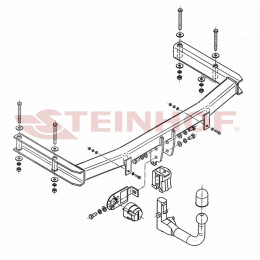 S-104 STEINHOF Фаркоп на Seat Exeo седан 2008-2013, Seat Exeo ST (универсал) 2008-2013. Требуется подрезка бампера. Тип шара: AV (вертикальное быстросъемное крепление 