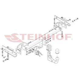 S-365 STEINHOF Фаркоп на Subaru Forester 2008-2013. Требуется подрезка бампера. Тип шара: AV (вертикальное быстросъемное крепление шара на ключе). Нагрузки: 2000/8