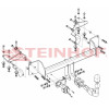 S-394 STEINHOF Фаркоп на Suzuki Liana хетчбек 2001-2007. Требуется подрезка бампера. Тип шара: AH (горизонтальное быстросъемное крепление шара на ключе). Нагрузки: 1200/75 кг, масса фаркопа 19,4 кг (без электрики в комплекте)