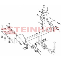 S-394 STEINHOF Фаркоп на Suzuki Liana хетчбек 2001-2007. Требуется подрезка бампера. Тип шара: AH (горизонтальное быстросъемное крепление шара на ключе). Нагр
