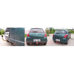 S078C GALIA Полностью оцинкованный фаркоп на Suzuki Swift хетчбек 3/5 дверей 2005-2009, кроме 4WD, Opel Agila B 2008-2014, Suzuki Splash 2008-2015. Шар перекрывает противотуманную