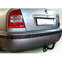 S104-A Лидер-плюс ТСУ для Skoda Octavia Tour лифтбек 1997-2010. Требуется подрезка бампера. Нагрузки: 1300/75 кг, масса фаркопа 18,6 кг (без электрики в комплекте)
