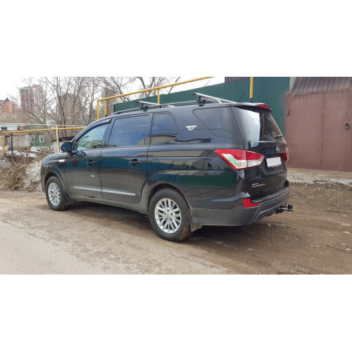 FA 0580-E Бизон Фаркоп на SsangYong Kyron 2005-2016 (с подрезкой бампера). Тип шара: E (легкосъемный шар под квадрат). Нагрузки: 3500/120 кг. Не комплектуется электрикой