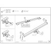 T042A GALIA Полностью оцинкованный фаркоп на Toyota RAV4 2000-2006, Chery Tiggo 2006-2014, Vortex Tingo 2010-2013. Тип шара: A. Установка без снятия и выреза бампера. Нагрузки: 1800/75 кг, масса фаркопа 11,52 кг