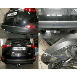 T061A GALIA Полностью оцинкованный фаркоп на Toyota RAV4 2013-2019. Тип шара: A. Минимальная подрезка бампера. Нагрузки: 2000/90 кг, масса фаркопа 23,12 кг