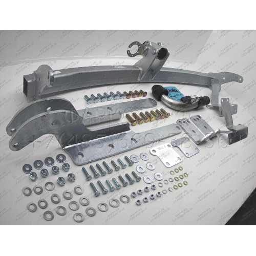 T061C GALIA Полностью оцинкованный фаркоп на Toyota RAV4 2013-2019. Тип шара: C (горизонтальный съемный). Минимальная подрезка бампера. Нагрузки: 2000/90 кг, масса фаркопа 24,47 кг