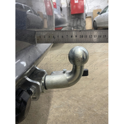 T077C GALIA Полностью оцинкованный фаркоп на Toyota Highlander 2021-. Тип шара: C (горизонтальный съемный). Без подрезки бампера. Нагрузки: 2200/100 кг, масса фаркопа 20,67 кг