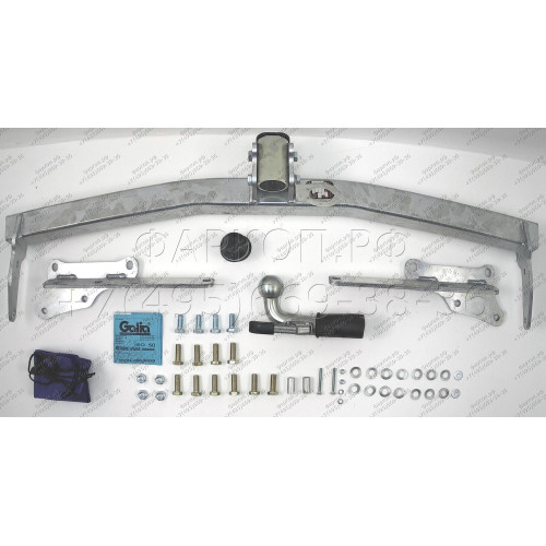 T077C GALIA Полностью оцинкованный фаркоп на Toyota Highlander 2021-. Тип шара: C (горизонтальный съемный). Без подрезки бампера. Нагрузки: 2200/100 кг, масса фаркопа 20,67 кг