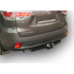 T120-F Лидер-плюс ТСУ для Toyota Highlander 2014-2020. Необходим вырез под кронштейн в боковой части защиты бампера. Нагрузки: 2000/100 кг, масса фаркопа 21,48 кг (