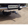 TCU00012 ТСС Фаркоп на Mitsubishi L200 2015-2019, 2019-2023 (только для а/м без заднего бампера) с накладкой с надписью Mitsubishi. Тип шара: E (шаровый узел под американский квадрат). Нагрузки: 1800/100 кг
