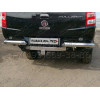 TCU00012 ТСС Фаркоп на Mitsubishi L200 2015-2019, 2019-2023 (только для а/м без заднего бампера) с накладкой с надписью Mitsubishi. Тип шара: E (шаровый узел под американский квадрат). Нагрузки: 1800/100 кг