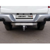 TCU00091 ТСС Фаркоп на Mitsubishi L200 2015-2019, 2019-2023 (с задним бампером) с накладкой с надписью Mitsubishi без подрезки бампера. Тип шара: E (шаровый узел под американский квадрат). Нагрузки: 1800/100 кг