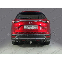 TCU00107 ТСС Фаркоп на Mazda CX-9 2017-2024 без подрезки бампера. Тип шара: E (шаровый узел под американский квадрат). Нагрузки: 1500/75 кг