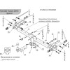 TCU00130 ТСС Фаркоп на Hyundai Tucson 2018-2021. Невидимая подрезка бампера. Тип шара: E (шаровый узел под американский квадрат). Нагрузки: 1600/100 кг
