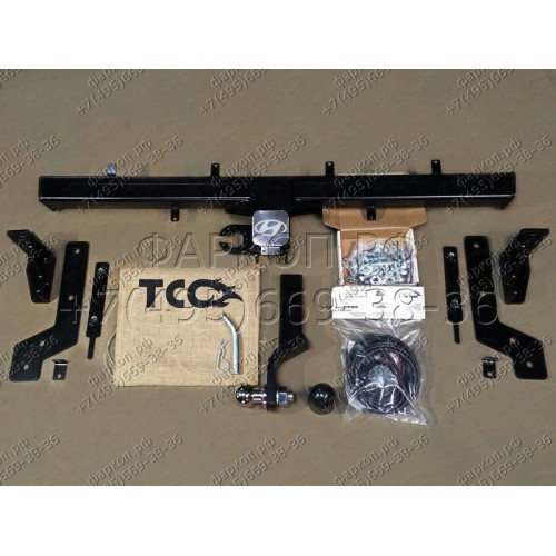 TCU00130 ТСС Фаркоп на Hyundai Tucson 2018-2021. Невидимая подрезка бампера. Тип шара: E (шаровый узел под американский квадрат). Нагрузки: 1600/100 кг