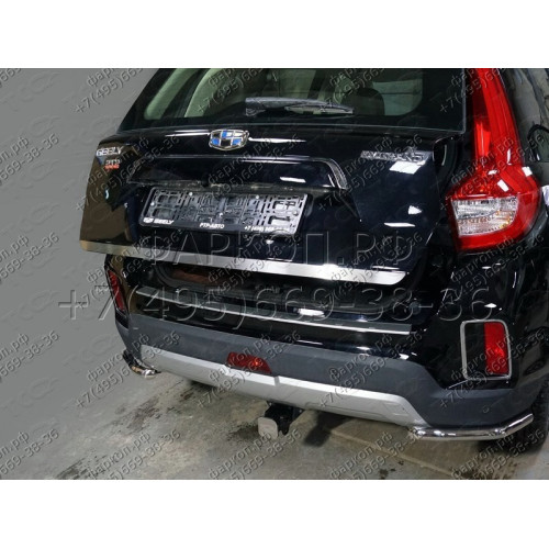 TCU00137 ТСС Фаркоп на Geely Emgrand X7 2018-2021 без подрезки бампера. Тип шара: E (шаровый узел под американский квадрат). Нагрузки: 1500/100 кг