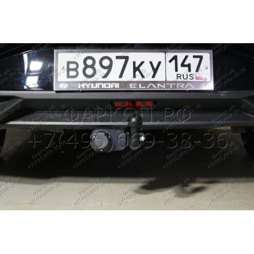 TCU00277 ТСС Фаркоп на Hyundai Elantra 2020-. Требуется подрезка бампера. Тип шара: A. Нагрузки: 1000/75 кг