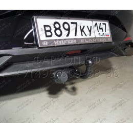 TCU00277 ТСС Фаркоп на Hyundai Elantra 2020-. Требуется подрезка бампера. Тип шара: A. Нагрузки: 1000/75 кг