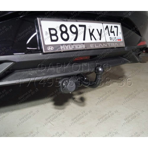 TCU00277 ТСС Фаркоп на Hyundai Elantra 2020-. Требуется подрезка бампера. Тип шара: A. Нагрузки: 1000/75 кг