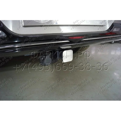 TCU00306 ТСС Фаркоп на Genesis GV80 2020- (бензин) без подрезки бампера. Тип шара: E (шаровый узел под американский квадрат). Нагрузки: 1250/75 кг