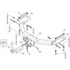 TCU00346 ТСС Фаркоп на GAC GN8 2020-2023. Требуется подрезка бампера. Тип шара: E (шаровый узел под американский квадрат). Нагрузки: 1250/75 кг