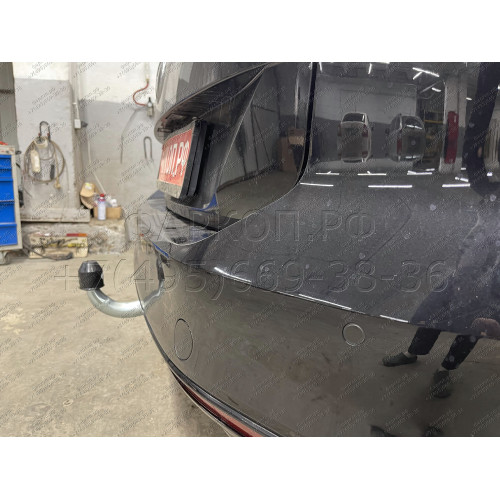 V081A GALIA Полностью оцинкованный фаркоп на Volkswagen Passat B8 седан/универсал 08/2014-2023, в т.ч. Alltrack B8 2015-2023, Skoda Superb 3 седан/универсал 03/2015-2024. Подрозетник убирается за бампер. Тип шара: A. Невидимый вырез бампера. Нагрузки: 220