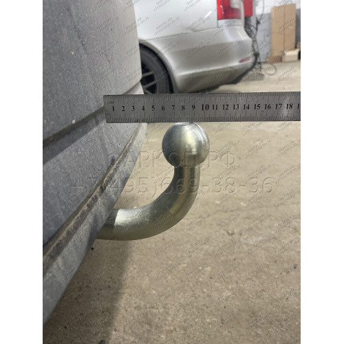 V081A GALIA Полностью оцинкованный фаркоп на Volkswagen Passat B8 седан/универсал 08/2014-2023, в т.ч. Alltrack B8 2015-2023, Skoda Superb 3 седан/универсал 03/2015-2024. Подрозетник убирается за бампер. Тип шара: A. Невидимый вырез бампера. Нагрузки: 220