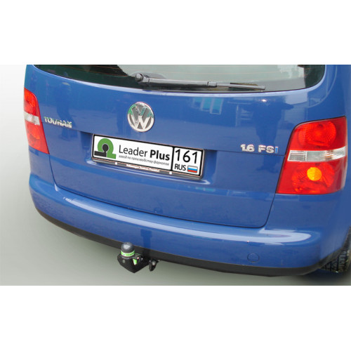 V117-A Лидер-плюс ТСУ для Volkswagen Touran 2003-2010. Требуется подрезка бампера. Нагрузки: 1500/75 кг, масса фаркопа 14,16 кг (без электрики в комплекте)