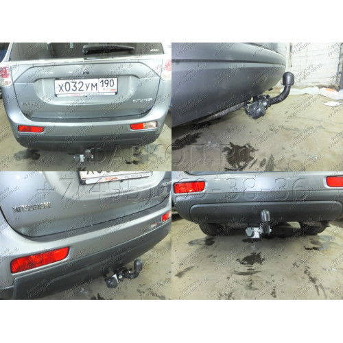 Y.029 IMIOLA Фаркоп Mitsubishi Outlander 2012-2019 (без подрезки бампера), 2019-2022 (с подрезкой бампера). Тип шара: A. Нагрузки: 1700/75 кг (без электрики в комплекте)