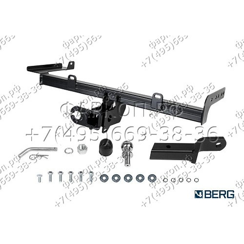 F.6017.007 BERG Фаркоп на Lada Granta SW/SW Cross 2018- без снятия и подрезки бампера. Тип шара: E (шаровый узел под американский квадрат). Нагрузки: 1100/75 кг, масса фаркопа 8 кг (без электрики в комплекте)