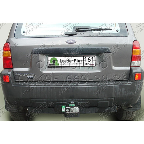 F114-F Лидер-плюс ТСУ для Ford Maverick 2004-2007, Ford Escape 2004-2007 без выреза бампера. Нагрузки: 2000/100 кг, масса фаркопа 20,2 кг (без электрики в комплекте)