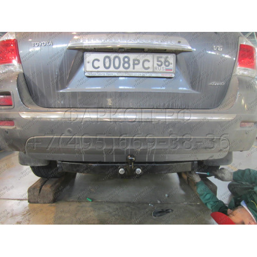 3074-F ORIS Фаркоп на Toyota Highlander 2010-2014. Необходима подрезка бампера. Тип шара: F. Нагрузки: 1500/75 кг, масса фаркопа 22,2 кг (без электрики в комплекте)