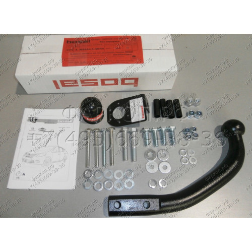 4373-A ORIS Фаркоп на Nissan Almera 2013-2018 без выреза бампера. Тип шара: A. Нагрузки: 1200/75 кг, масса фаркопа 16,9 кг (без электрики в комплекте)