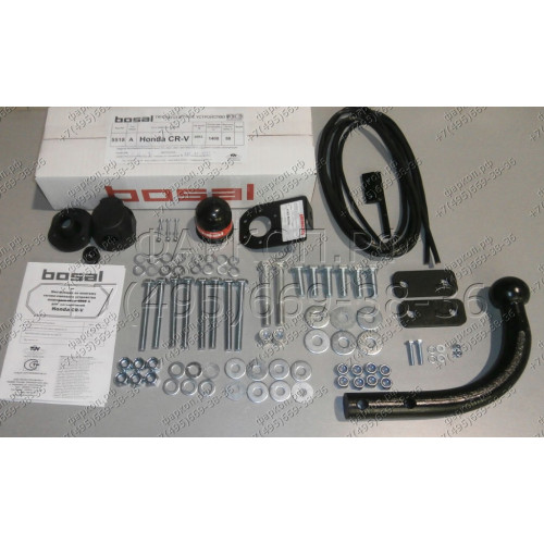 5518-A ORIS Фаркоп на Honda CR-V 2002-2006 без выреза в бампере. Тип шара: A. Нагрузки: 1400/50 кг, масса фаркопа 27,6 кг (без электрики в комплекте)