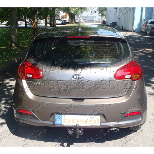 6751-A ORIS Фаркоп на Kia Ceed хетчбек 2012-2018, Hyundai i30 хетчбек 2012-2019. Необходима подрезка бампера. Тип шара: A. Нагрузки: 1500/75 кг, масса фаркопа 16,2 кг (без электрики в комплекте)